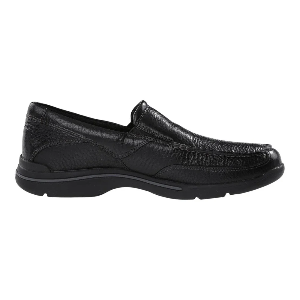 Rockport‎ Eberdon Black Leather Slip On Loafer Shoes Men 13W - Picture 6 of 11